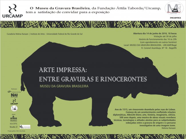 Exposição “Entre Gravuras e Rinocerontes” inicia nesta terça em Bagé