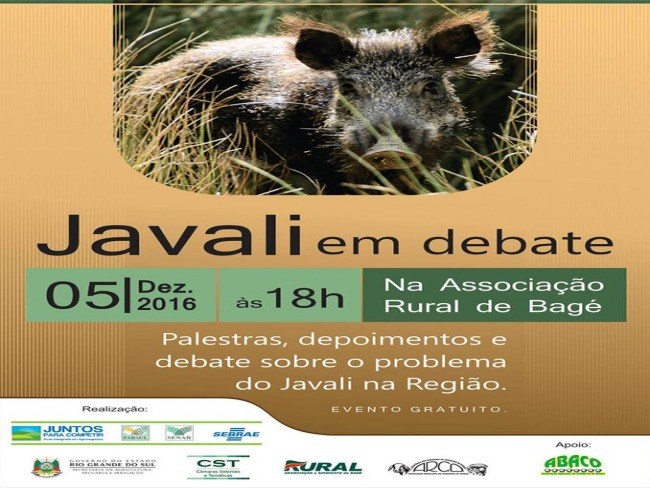 Javali é tema de evento na Associação Rural de Bagé