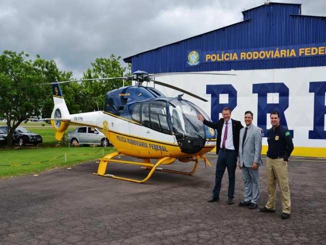 Polcia Rodoviria Federal recebe helicptero para fiscalizao