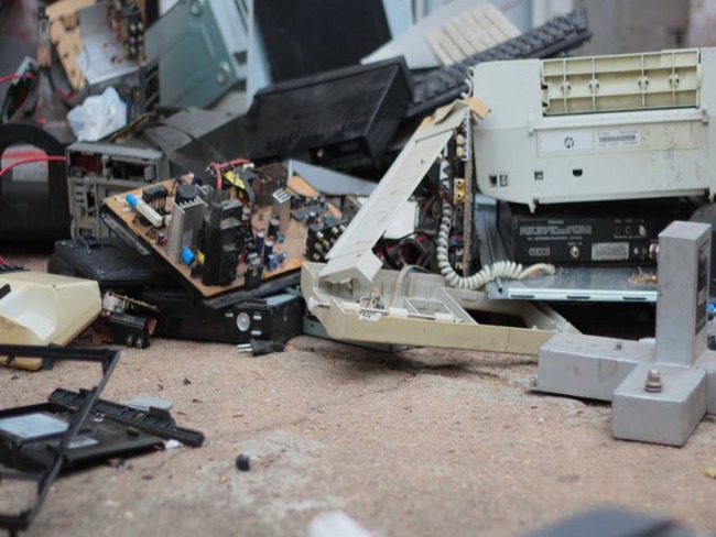 Cerca de 7 toneladas de eletrônicos foram descartados em Bagé