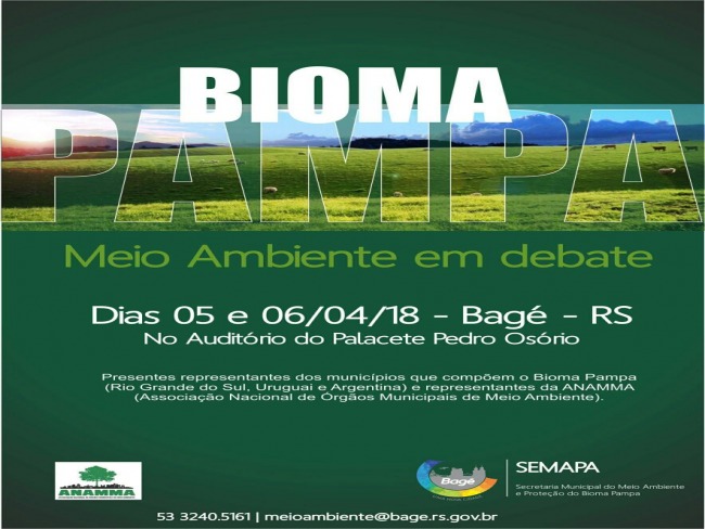 Ficha de inscrio online para seminrio internacional sobre Bioma Pampa j est disponvel