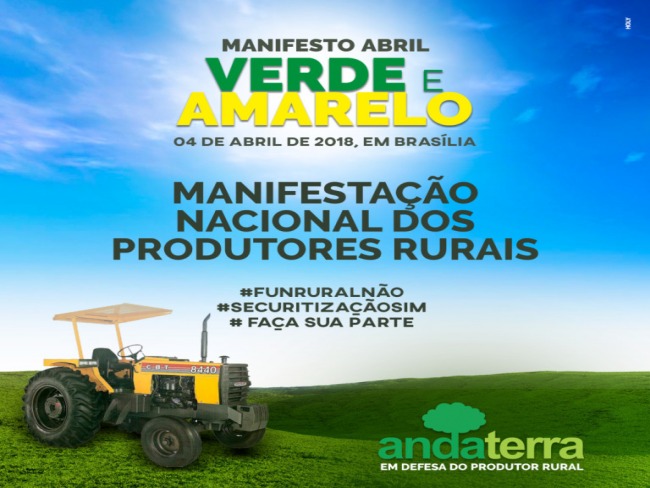  Produtores rurais representarão a região no manifesto Abril Verde e Amarelo
