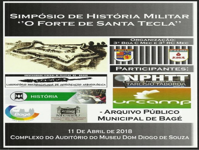 Programação do Simpósio de História Militar “O Forte de Santa Tecla” 