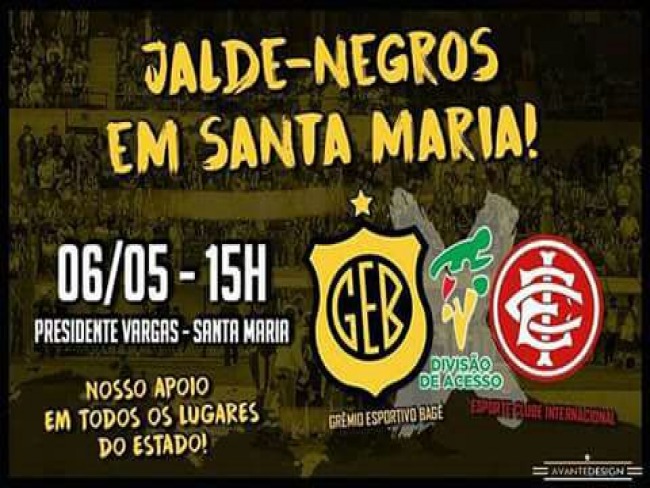 Grêmio Esportivo Bagé joga em Santa Maria neste domingo