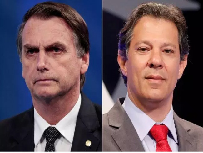 Ibope: Bolsonaro sobe 4 pontos e tem 31%; Haddad para em 21%