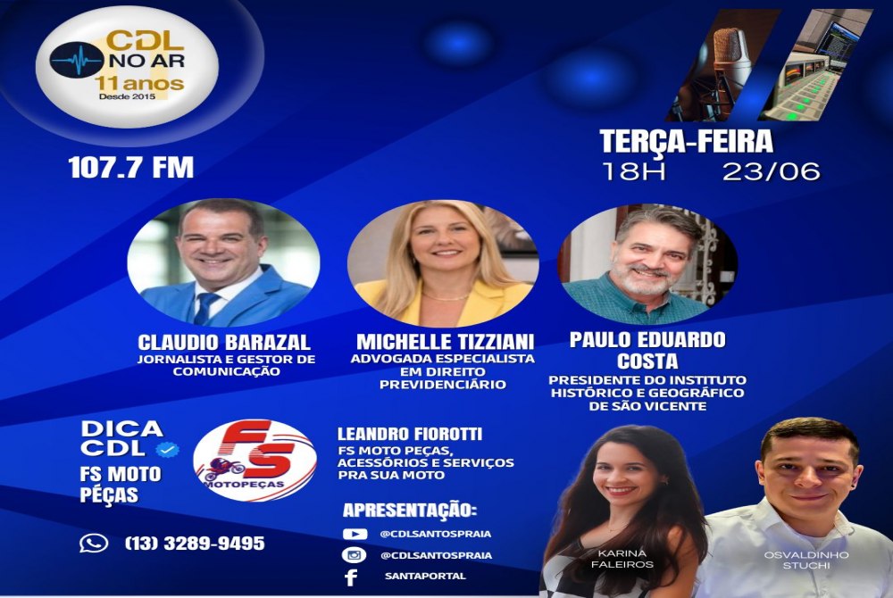 CDL NO AR DE HOJE! CDL NO AR DE HOJE!