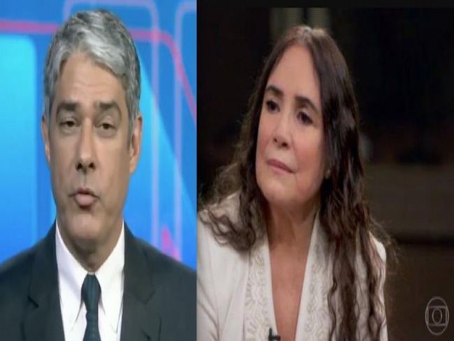 Bonner praticamente 'demite' Regina Duarte ao vivo no Jornal Nacional; assista