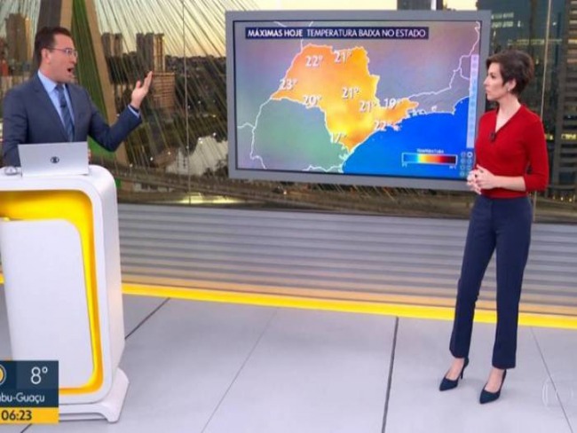 Jornalistas da Rede Globo trocam farpas durante previso do tempo