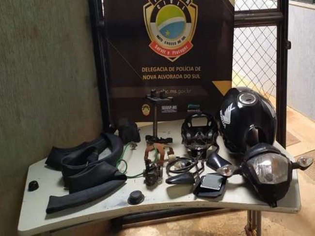 Bando é preso por furtar peças de motos apreendidas no Detran de Nova Alvorada