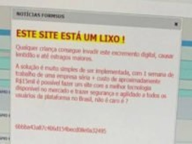 Hacker do Ministrio da Sade diz que site  um lixo e pede que Bolsonaro tome providncias