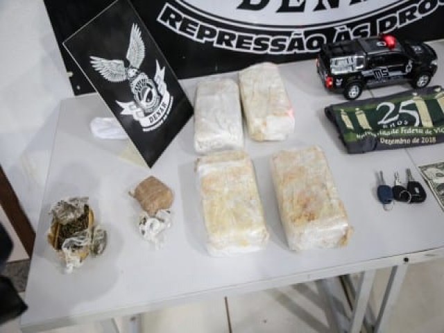 Campo Grande: Dois são presos após descoberta de cocaína avaliada em R$ 60 mil despachada por transportadora