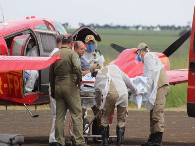 Paciente de Santa Catarina  transferido para hospital de Nova Andradina