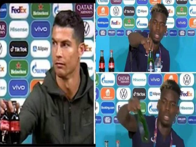 VÍDEO: Após Cristiano Ronaldo rejeitar a Coca-Cola, Pogba despreza a Heineken