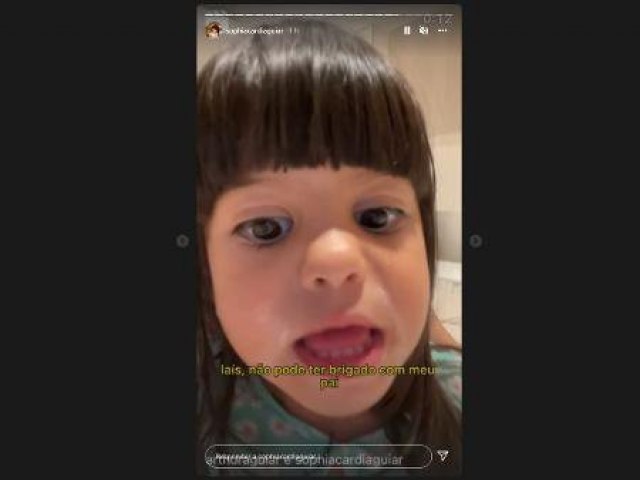 Maíra Cardi posta em redes sociais a reação da filha com briga entre Arthur e Laís