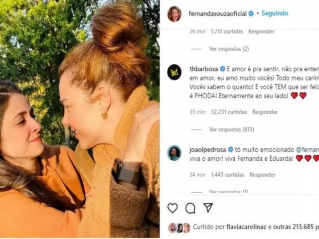 Fernanda Souza assume namoro com Eduarda Porto: Amor  amor