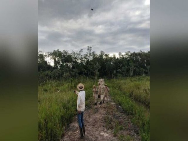 Drone e helicóptero são utilizados pelos Bombeiros em buscas por idoso que desapareceu em Ivinhema
