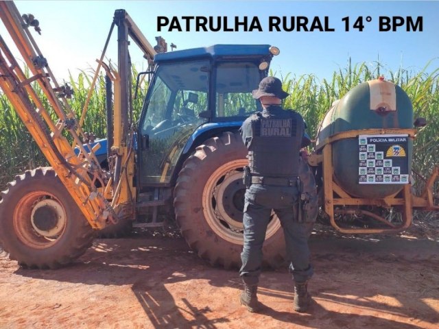 JATEÍ: Patrulha Rural recupera maquinário agrícola após tentativa de furto