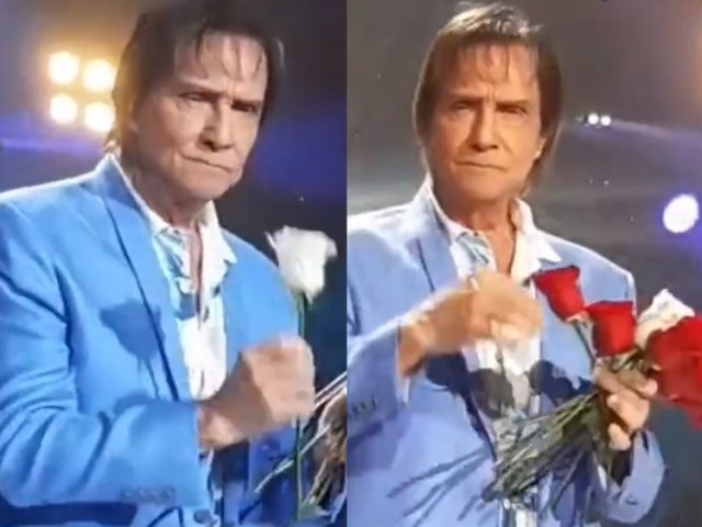 Aps mandar f calar a boca, Roberto Carlos entrega flores com cara fechada e vdeo viraliza