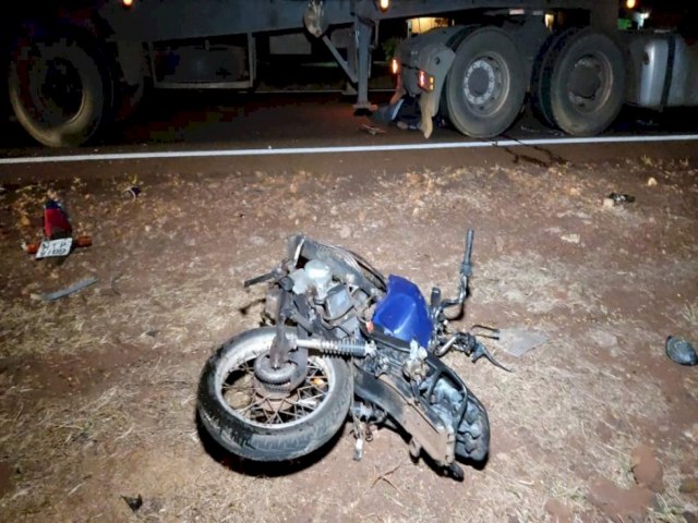 Motociclista morre em coliso com carreta entre Lagoa Bonita e Indpolis na MS-276