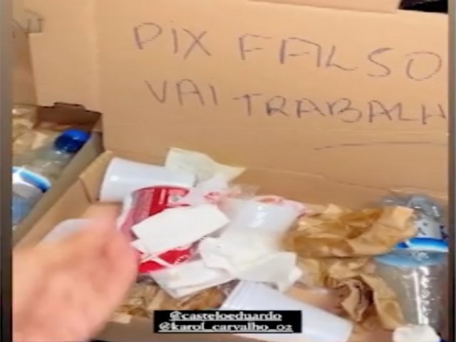 Pizzaria se vinga e manda lixo para cliente que fez PIX falso em Manaus