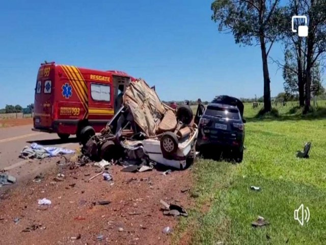 TRAGDIA: Grave acidente deixa 02 mortos aps coliso e capotagem entre Sidrolndia e Nioaque