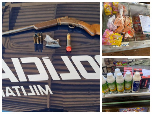 Dono de mercearia  preso vendendo alimentos vencidos e por porte ilegal de arma de fogo em MS