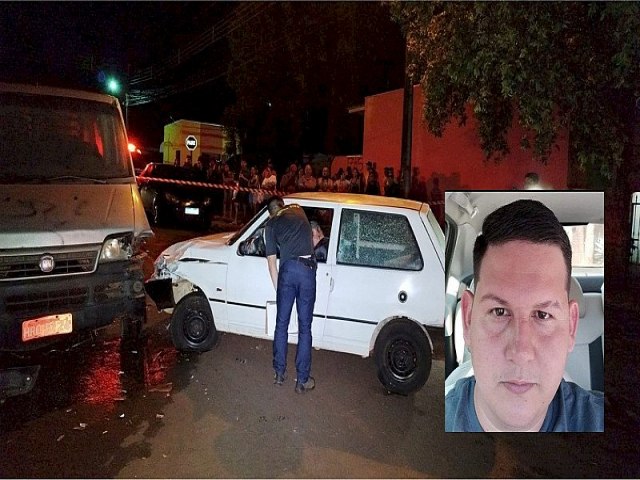 Homem  morto com vrios tiros dentro de carro no Jardim gua Boa, em Dourados