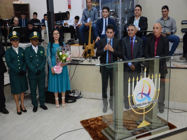 Prefeito de Estreito MA Cicero Neco participou da abertura da 31 AGO (Assembleia Geral Ordinria) da Igreja Assembleia de Deus COMADESMA