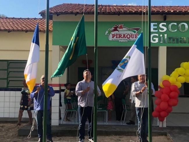 Educao levada a srio: Prefeitura de Piraqu do Tocantins   inaugura Escola Municipal Gilmar Alves Batista do P.A Tucumerim 