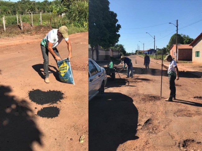 Para melhorar o acesso, Prefeitura investe em operao tapa-buraco em Nazar-TO  