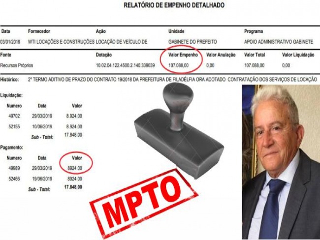 MPTO Instaura Inqurito Civil Pblico Contra o Prefeito de Filadlfia (TO) por Suposta Irregularidade na Contratao de Veculo