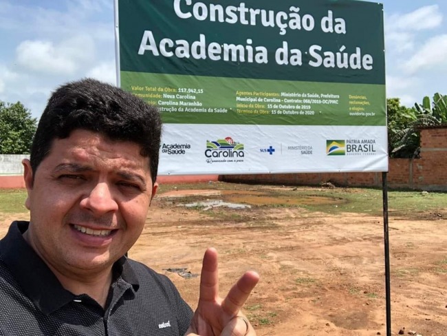 Carolina -MA: Prefeito Dr.Erivelton Neves  anuncia aquisio de academia da sade para o Bairro Nova Carolina 