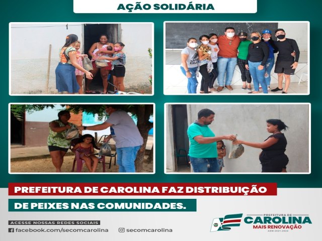 PELO 5 ANO CONSECUTIVO, PREFEITURA DE CAROLINA ENTREGA TONELADAS DE PEIXES  POPULAO NA SEMANA SANTA