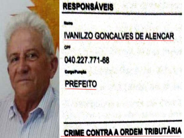 EX-PREFEITO MIZ ALENCAR SONEGA MAIS DE R$ 20 MILHES E  PROCESSADO POR CRIME CONTRA A ORDEM TRIBUTRIA