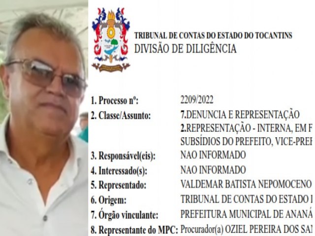 PREFEITO VALDEMAR IGNORA TRIBUNAL DE CONTAS E  DECLARADO REVEL EM PROCESSO QUE COBRA DEVOLUO DE SALRIOS PAGOS ILEGALMENTE EM ANANS - NOTA DE ESCLARECIMENTO