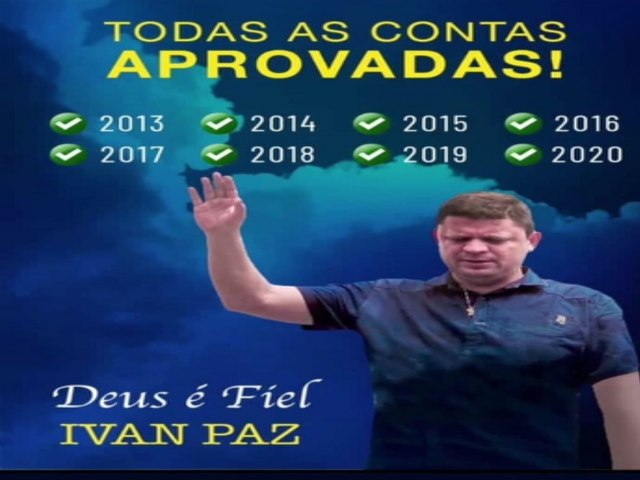 AGUIARNPOLIS-TO- EX-PREFEITO IVAN PAZ TEM TODAS AS CONTAS APROVADAS E SEGUE COM A FICHA LIMPA