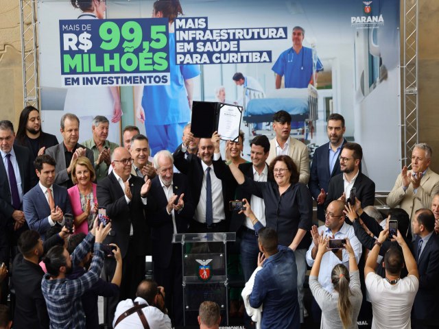 Governador formaliza investimento de R$ 99 milhes para a sade pblica de Curitiba