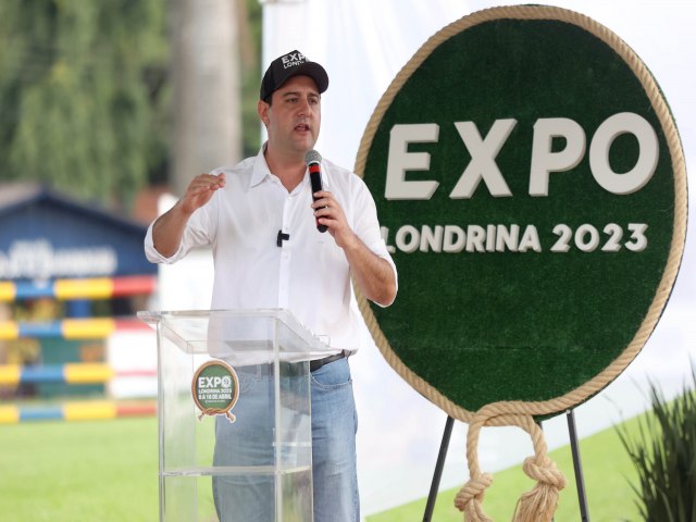 Na abertura da 61 ExpoLondrina, governador destaca fora do agronegcio paranaense