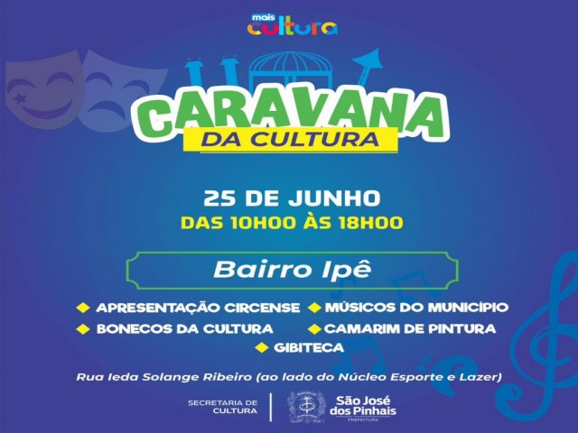 Caravana da Cultura acontece neste domingo (25) no bairro Ip