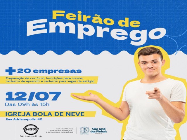 Mais de 1200 vagas sero ofertadas durante o Feiro de Emprego desta quarta-feira (12), no Jardim Cruzeiro