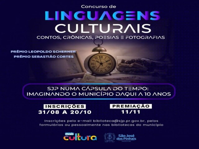 Inscries para o Concurso Linguagens Culturais encerram nesta sexta-feira (20)