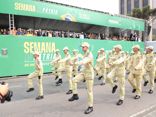 Desfile com milhares de pessoas festeja os 202 anos da Independncia do Brasil