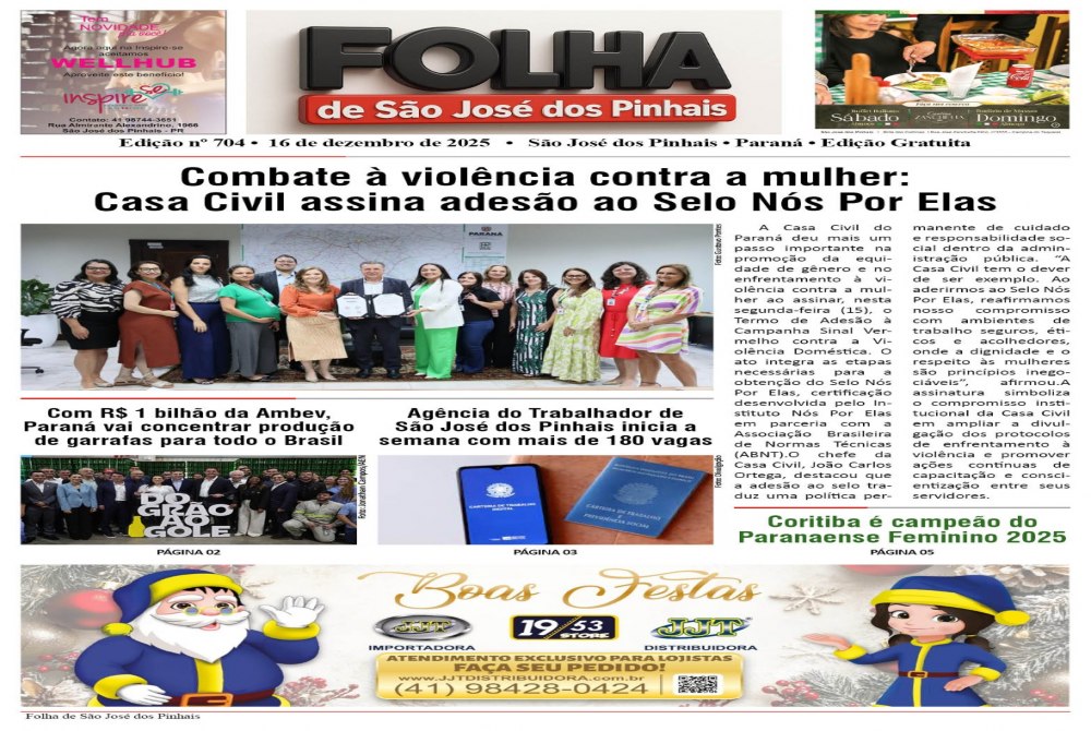 Folha de S�o Jos� dos Pinhais Edi��o 704