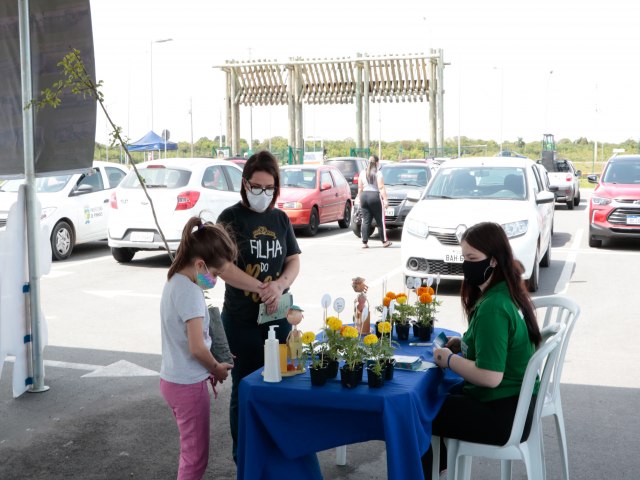 Pinhais participa da Semana do Lixo Zero trocando materiais reciclveis por mudas de rvores