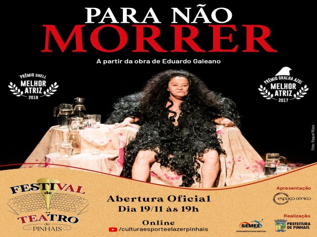 Espetculos do Festival de Teatro de Pinhais comeam a ser exibidos nesta sexta-feira (19)