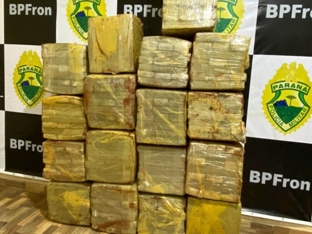 BPFRON apreende cinco armas de fogo e mais 300 quilos de maconha no Oeste 