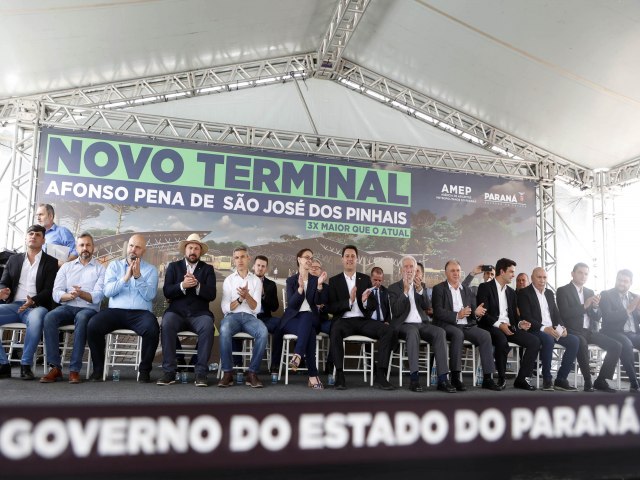 Governador autoriza incio da construo do novo terminal de So Jos dos Pinhais