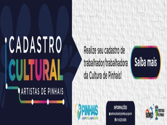 Inscries para o Mapeamento Cultural de artistas de Pinhais esto abertas