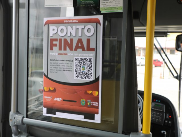 Programa Ponto Final disponibiliza atendimento em tempo real contra assdio no transporte coletivo de Pinhais