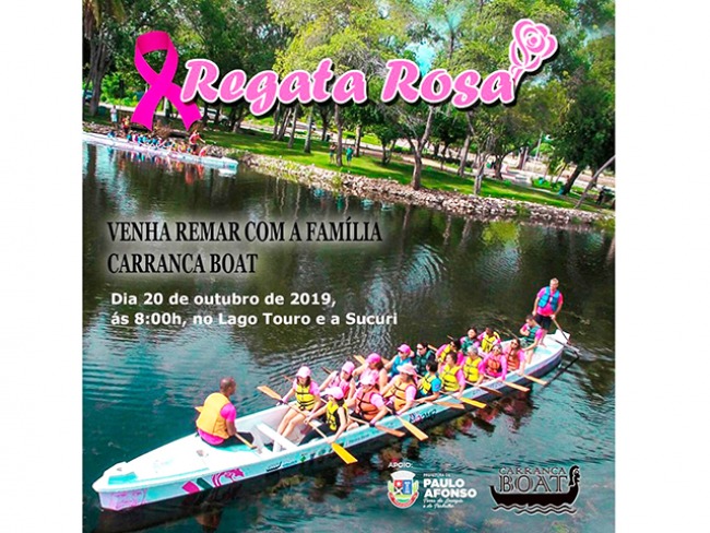 Regata Rosa e Caminhada das Vitoriosas marcam atividades do Outubro Rosa nos dias 20, 21 e 22 